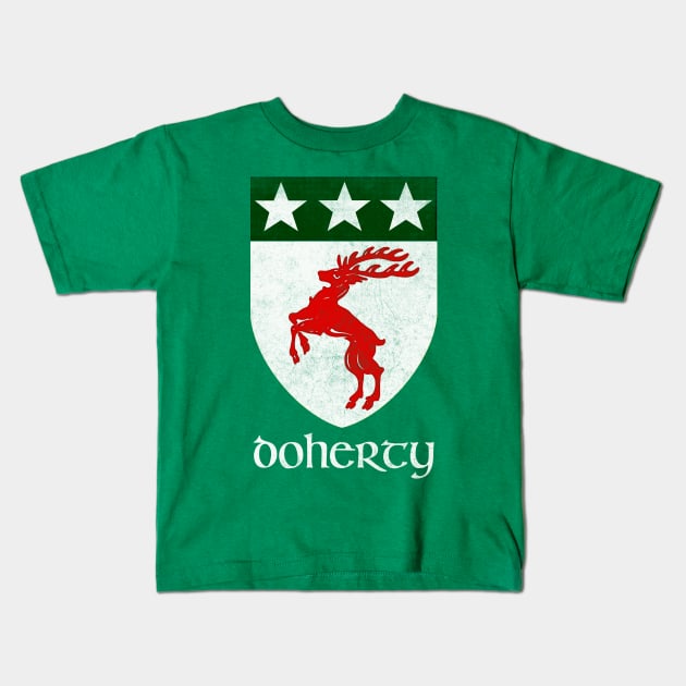 Doherty  / Vintage Style Crest Coat Of Arms Design Kids T-Shirt by feck!